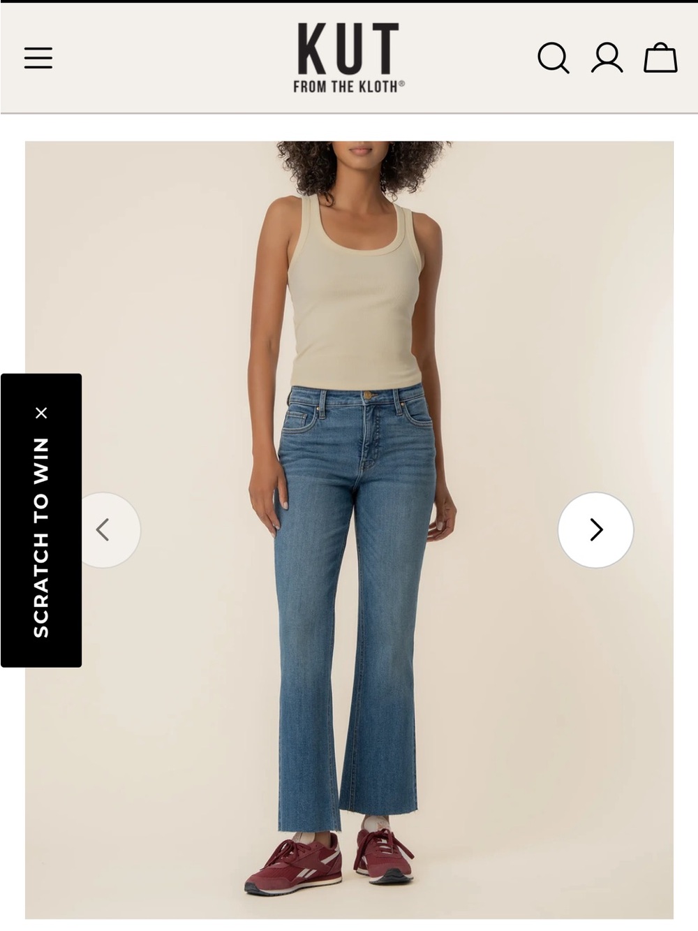 KUT from the kloth High-Rise Cropped Kelsey fab ab ankle flair